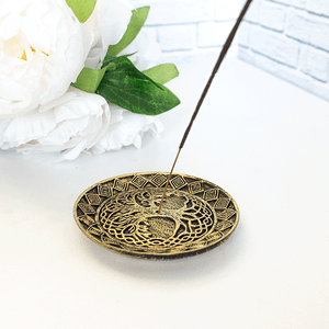 Подставка для благовоний Древо Жизни 10 см античное золото