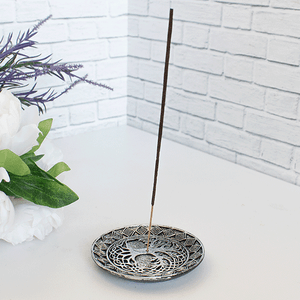 Подставка для благовоний Древо Жизни 10 см античное серебро