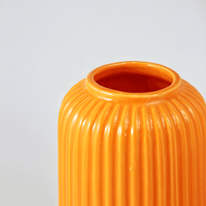 Ваза Вивьен 22 см форма фонарик оранжевая