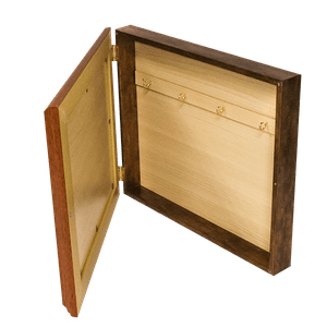 Ключница 4 крючка 30х25 см Березовая роща под бронзу