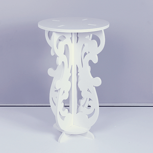 Столик Подставка декоративный Лира 25х43 см резной белый