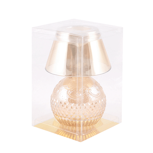 Подсвечник Лампа Тет-а-тет со свечой 18 см золото голографик