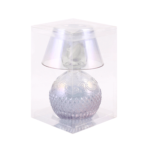 Подсвечник Лампа Тет-а-тет со свечой 18 см фиолетовый голографик