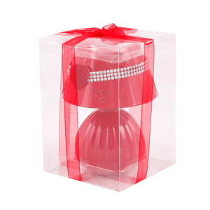 Подсвечник Лампа Тет-а-тет 17 см красная