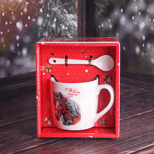 Кружка с ложкой Символ года 2026 Лошадь 200 мл рыжая масть