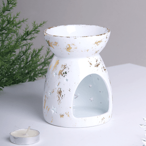 Аромалампа Классика 11 см Ангел белая с золотом