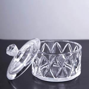 Икорница с крышкой 90 мл рельефная прозрачная