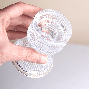 Подсвечник Глория 9 см рельефный прозрачный