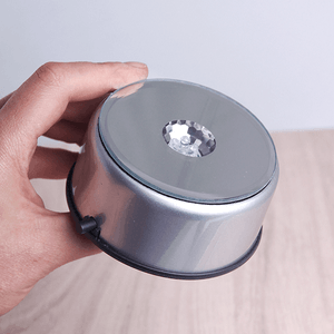 Подставка под хрусталь с подстветкой 9 см вращающаяся хром USB