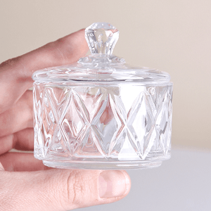 Икорница с крышкой 90 мл рельефная прозрачная