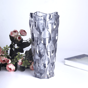 Ваза Каллиста 24 см дымчатая с перламутром