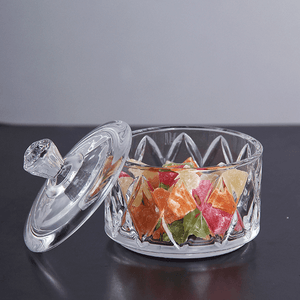 Икорница с крышкой 90 мл рельефная прозрачная