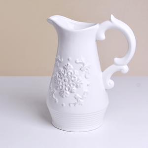 Ваза Кувшин Флер 17х23 см белая