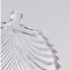 Блюдо Лист 16х20 см рельефное стекло