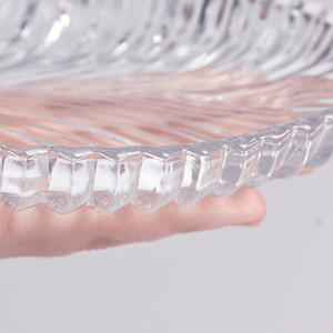 Блюдо Лист 16х20 см рельефное стекло