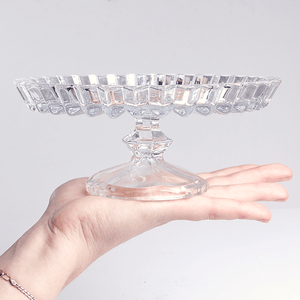 Блюдо на ножке Астра 18,5х8 см рельефное стекло