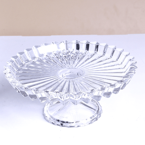 Блюдо на ножке Астра 18,5х8 см рельефное стекло