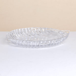 Блюдо Лист 16х20 см рельефное стекло