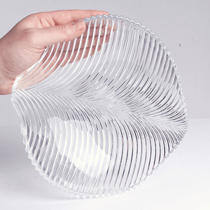 Блюдо Лист 23х23 ми рельефное стекло