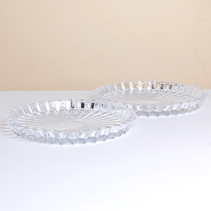 Блюдо плоское Астра Набор 2 шт 18 см рельефное стекло