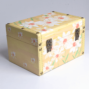 Шкатулка Кейс 20х12х14 см ромашки желтая