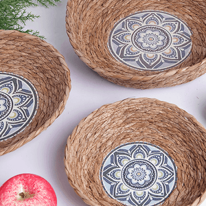 Корзина мягкая для хранения Цветок Набор 3 шт 30,25,20 см водный гиацинт