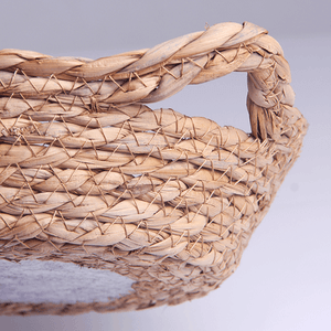 Корзина для хранения с ручками мягкая Цветок 28х7х23 см водный гиацинт