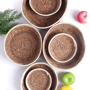 Корзина мягкая для хранения Набор 7 шт 28,26,22,20,18,17,15 см водный гиацинт