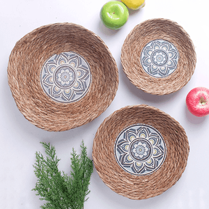 Корзина мягкая для хранения Цветок Набор 3 шт 30,25,20 см водный гиацинт