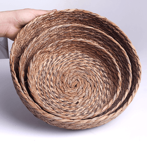 Корзина мягкая для хранения Набор 3 шт 30,25,20 см водный гиацинт