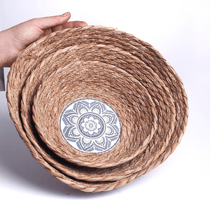 Корзина мягкая для хранения Цветок Набор 3 шт 30,25,20 см водный гиацинт