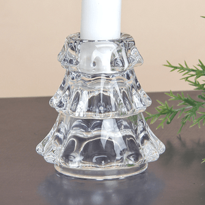 Подсвечник Елочка 7,5 см прозрачный