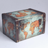Шкатулка Кейс 20х12х14 см карта мира цветная