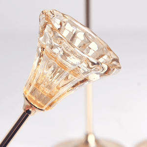 Подсвечник Набор 3 шт Делия 28 23 19 см цветное стекло золотоые ножки