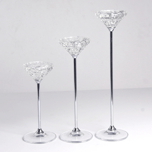 Подсвечник Набор 3 шт Жасмин 26 21 16 см серебряные ножки