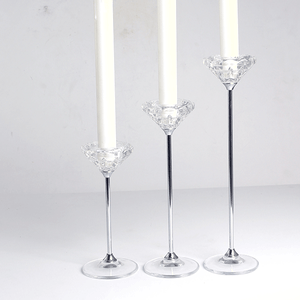 Подсвечник Набор 3 шт Жасмин 26 21 16 см серебряные ножки