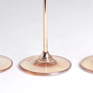 Подсвечник Набор 3 шт Делия 28 23 19 см цветное стекло золотоые ножки