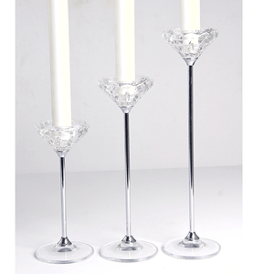 Подсвечник Набор 3 шт Жасмин 26 21 16 см серебряные ножки