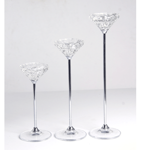 Подсвечник Набор 3 шт Жасмин 26 21 16 см серебряные ножки