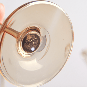 Подсвечник Набор 3 шт Кристалл 28 22 18 см цветное стекло золотые ножки