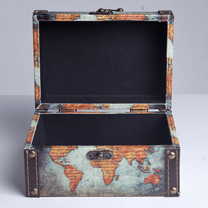 Шкатулка Кейс 17х10х11 см карта мира цветная