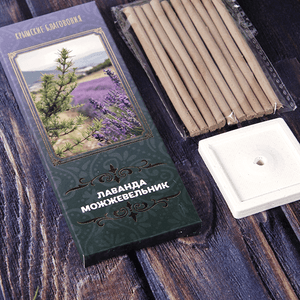 Благовония безосновные Лаванда Можжевельник Набор 10 шт с подставкой