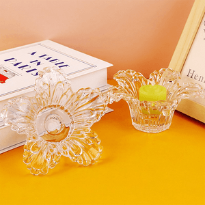 Подсвечник Лилия 12х6 см прозрачный