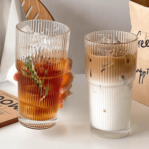 Стаканы для напитков Набор 2 шт по 600 мл трубочки в подарок прозрачные