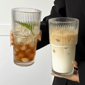 Стаканы для напитков Набор 2 шт по 600 мл трубочки в подарок прозрачные