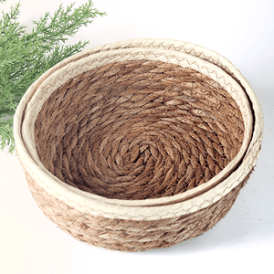 Корзинка мягкая для хранения Дуэт диаметр 20 22 см водный гиацинт