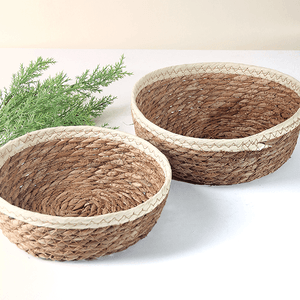 Корзинка мягкая для хранения Дуэт диаметр 20 22 см водный гиацинт