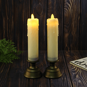 Свечи светодиодные Ретро Набор 2 шт 24 см айвори