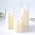 Свечи светодиодные Набор 3 шт 15 12,5 10 см белые гладкие со светодиодами