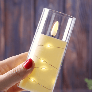 Свечи светодиодные Набор 3 шт 15 12,5 10 см белые гладкие со светодиодами